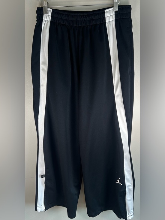 Jordan Other - Air Jordan Men’s Track Pants Sz L Athletic Training Black White Stripe Ankle Zip